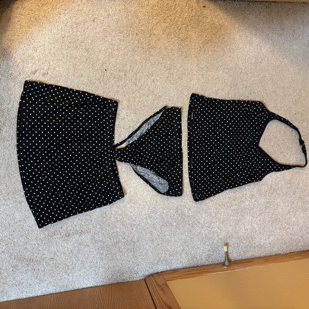 Lands' End 3 pc. matching swimwear set Tankini, briefs & skirt ladies Sz. 8